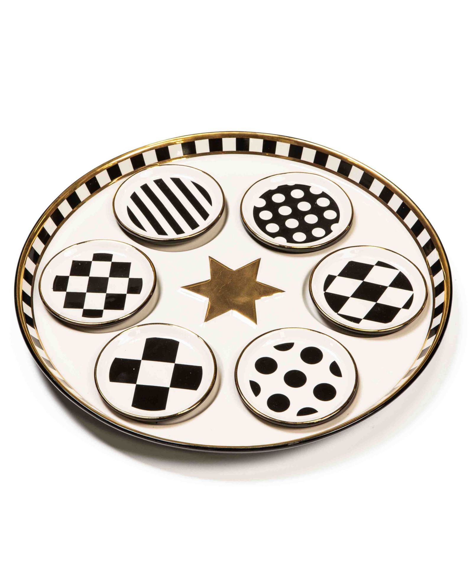 Тарелка для Седера Mackenzie-Childs Courtly Seder Plate