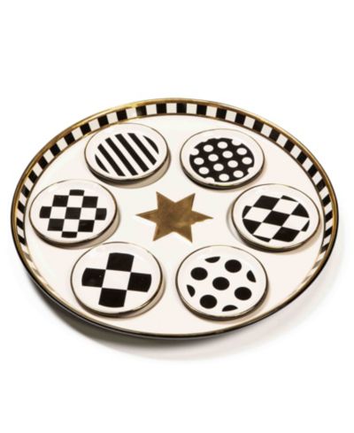Тарелка для Седера Mackenzie-Childs Courtly Seder Plate