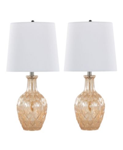 Набор из 2 ламп Lumisource Gloria Round 20" Contemporary Glass Accent