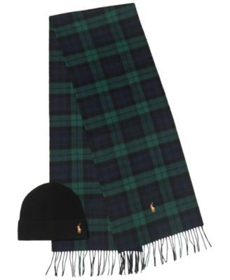Polo Ralph Lauren Мужской набор шарф и шапка Holiday Plaid, 2 шт.