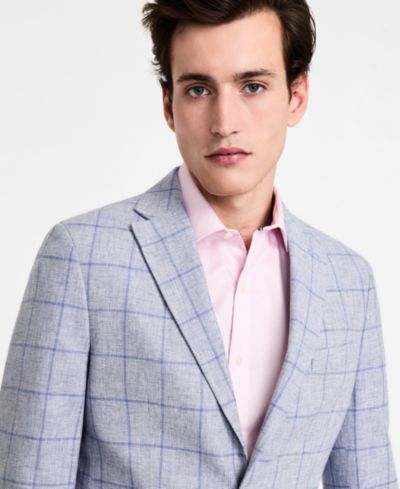 Мужской спортивный пиджак Tommy Hilfiger Modern-Fit Linen-Blend Windowpane