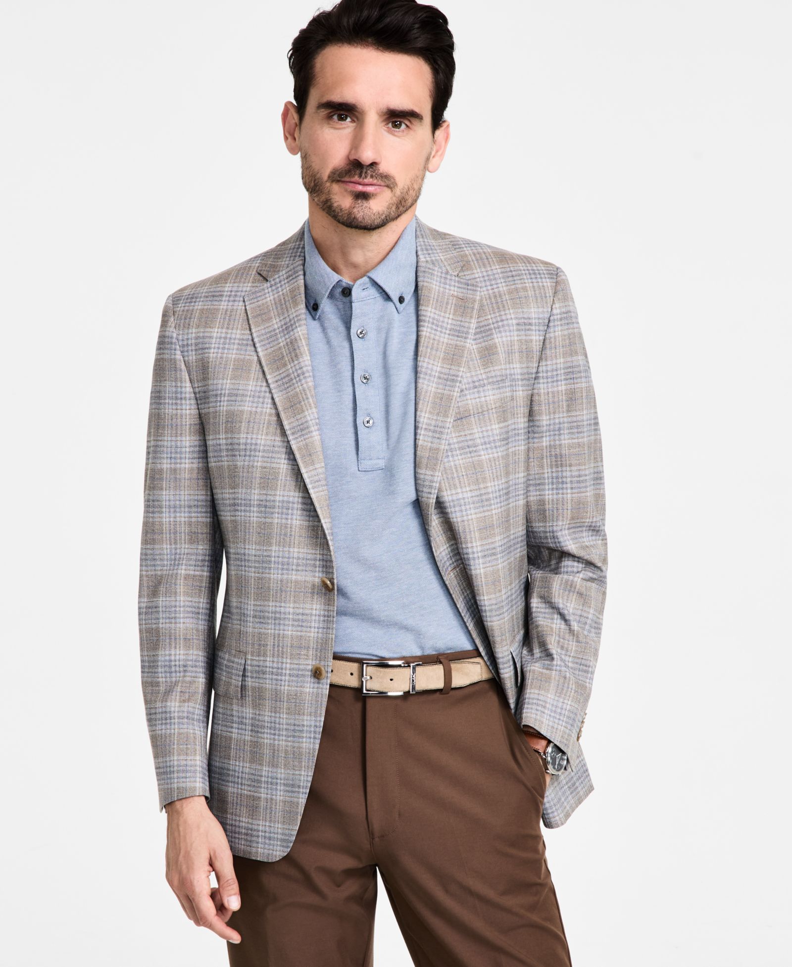 Michael Kors Men's Classic-Fit Plaid Sport Coat