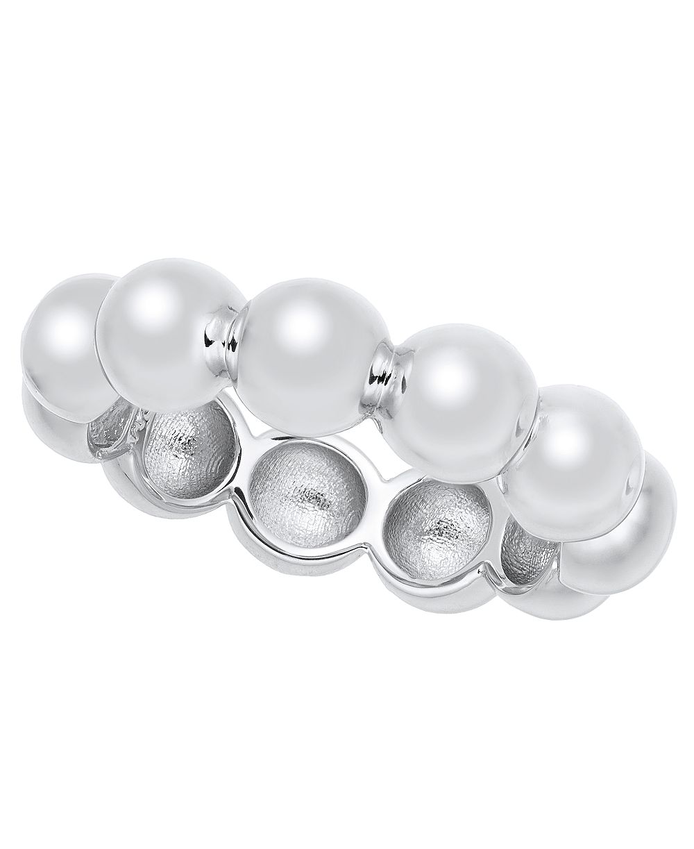 And Now This Silver Plated or 18k Gold Plated Brass Puff Beaded Ring