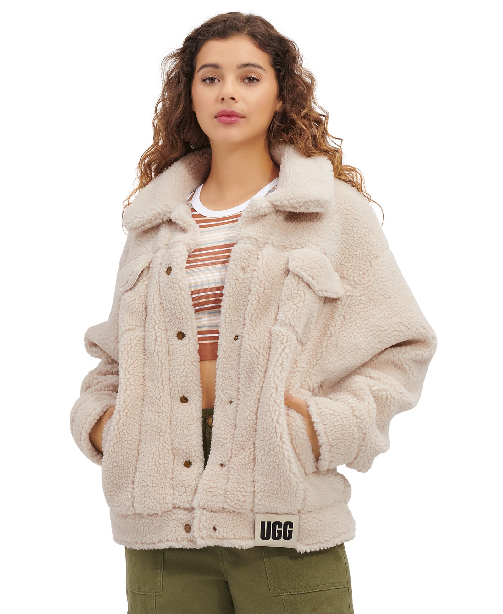 Женская куртка UGG Frankie Sherpa Fleece Trucker