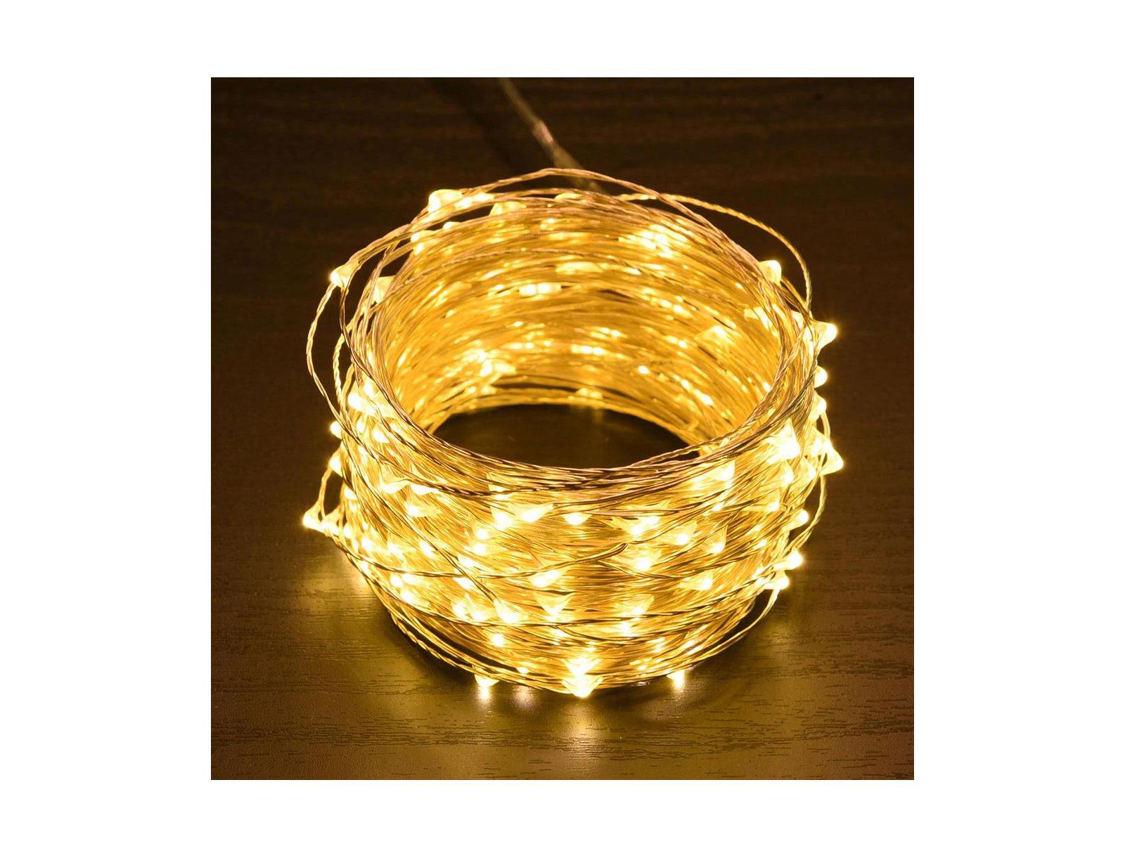 Yescom 66 ft Battery-Operated LED String Lights with 8 Modes and Remote Control