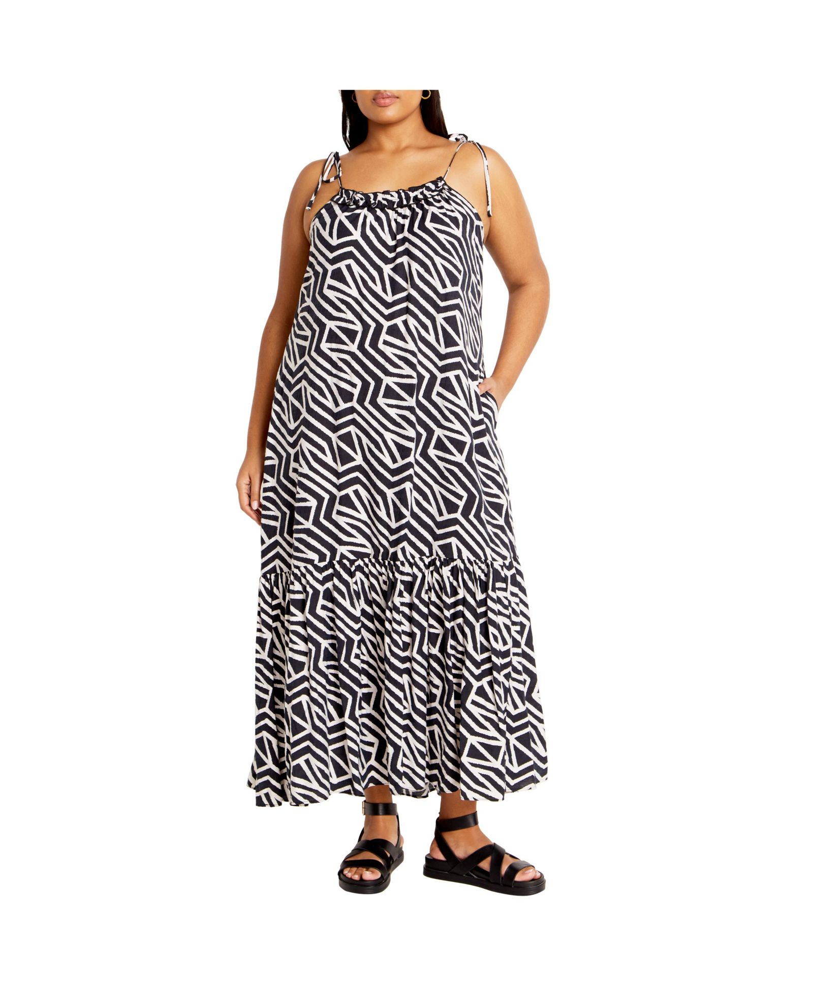 Женское платье макси CITY CHIC Erica Print
