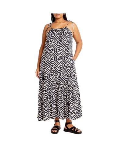 CITY CHIC Women's Erica Print Maxi Dress