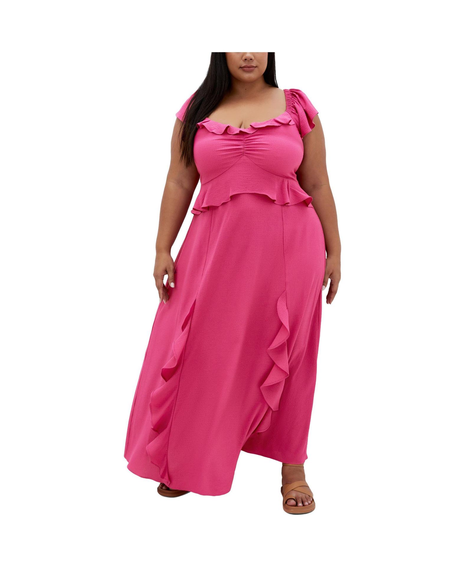 CITY CHIC Women's Fee Frill Maxi Dress