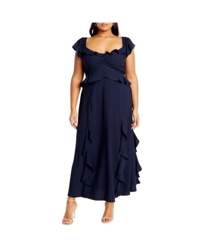 CITY CHIC Women's Fee Frill Maxi Dress