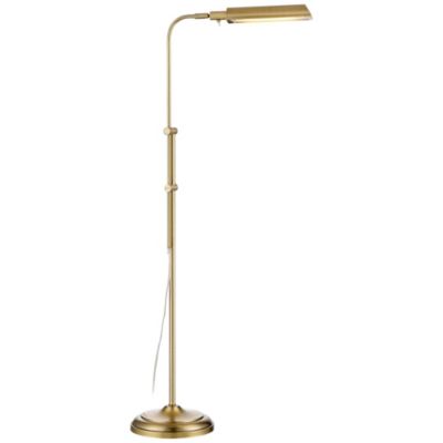 Напольный торшер 360 Lighting 57" Tall Plated Aged Brass Culver Traditional Pharmacy с LED регулируемым металлическим абажуром