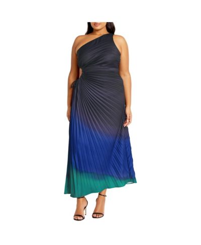 CITY CHIC Women's Aliza Pleat Maxi Dress