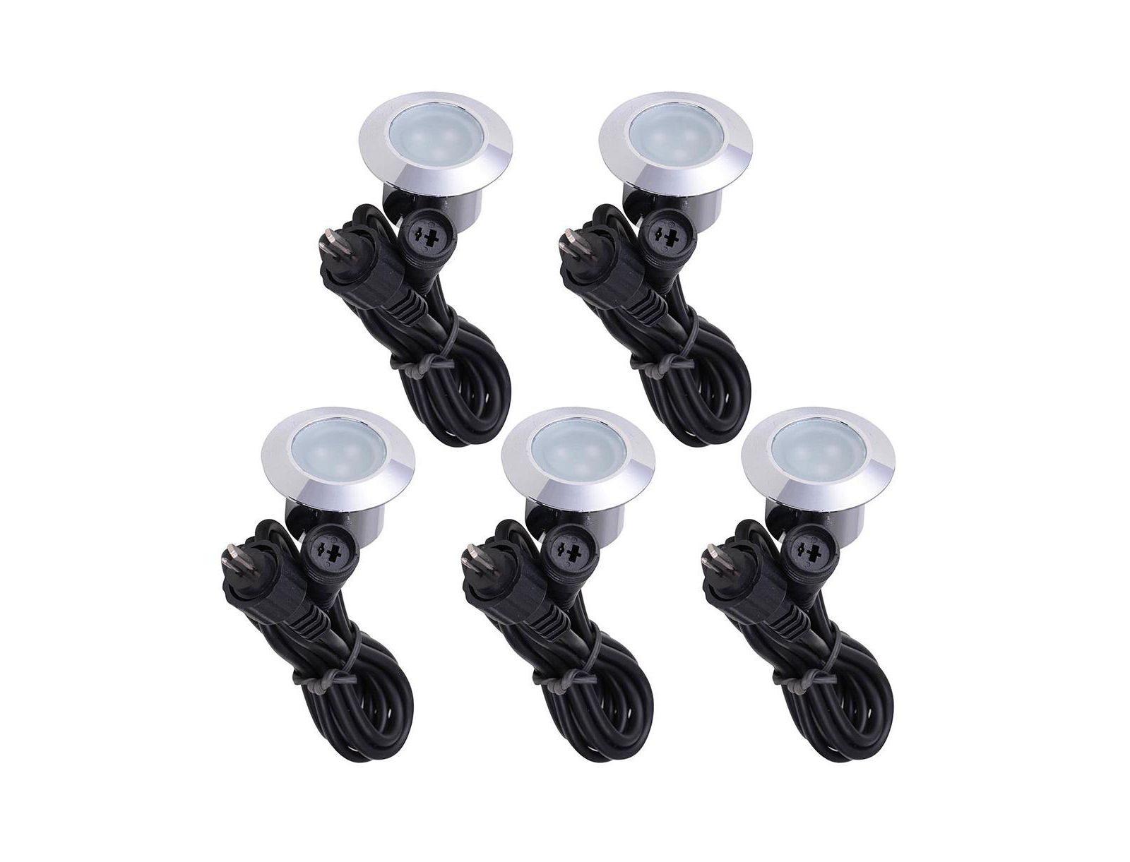 Yescom 5pc Deck Garden Malls Landscape Low Voltage Waterproof Warm White LED Lights