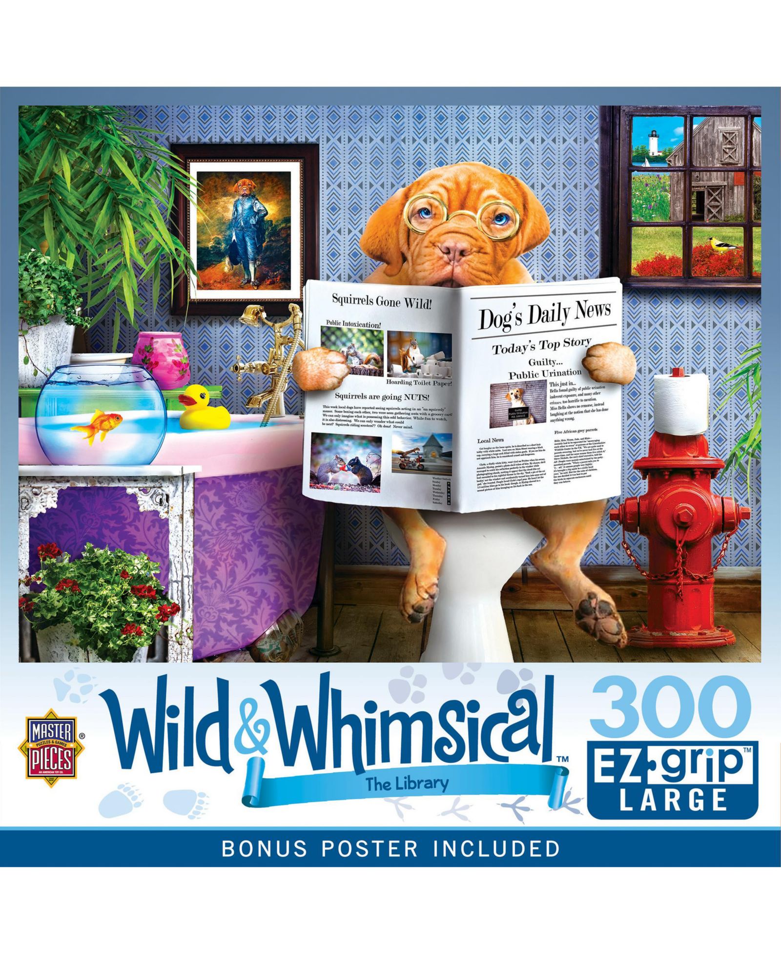 Пазл MasterPieces Wild & Whimsical - The Library 300 Piece EZ Grip