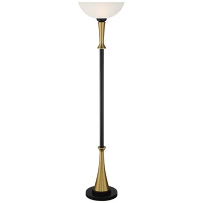 Торшер Possini Euro Design Burbank Modern Art Deco Brass Frosted Glass