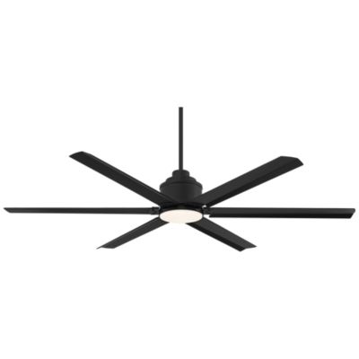 Casa Vieja 65" Modern Industrial Outdoor Ceiling Fan with Dimmable LED Light Remote Control Matte Black Wet for Patio Exterior