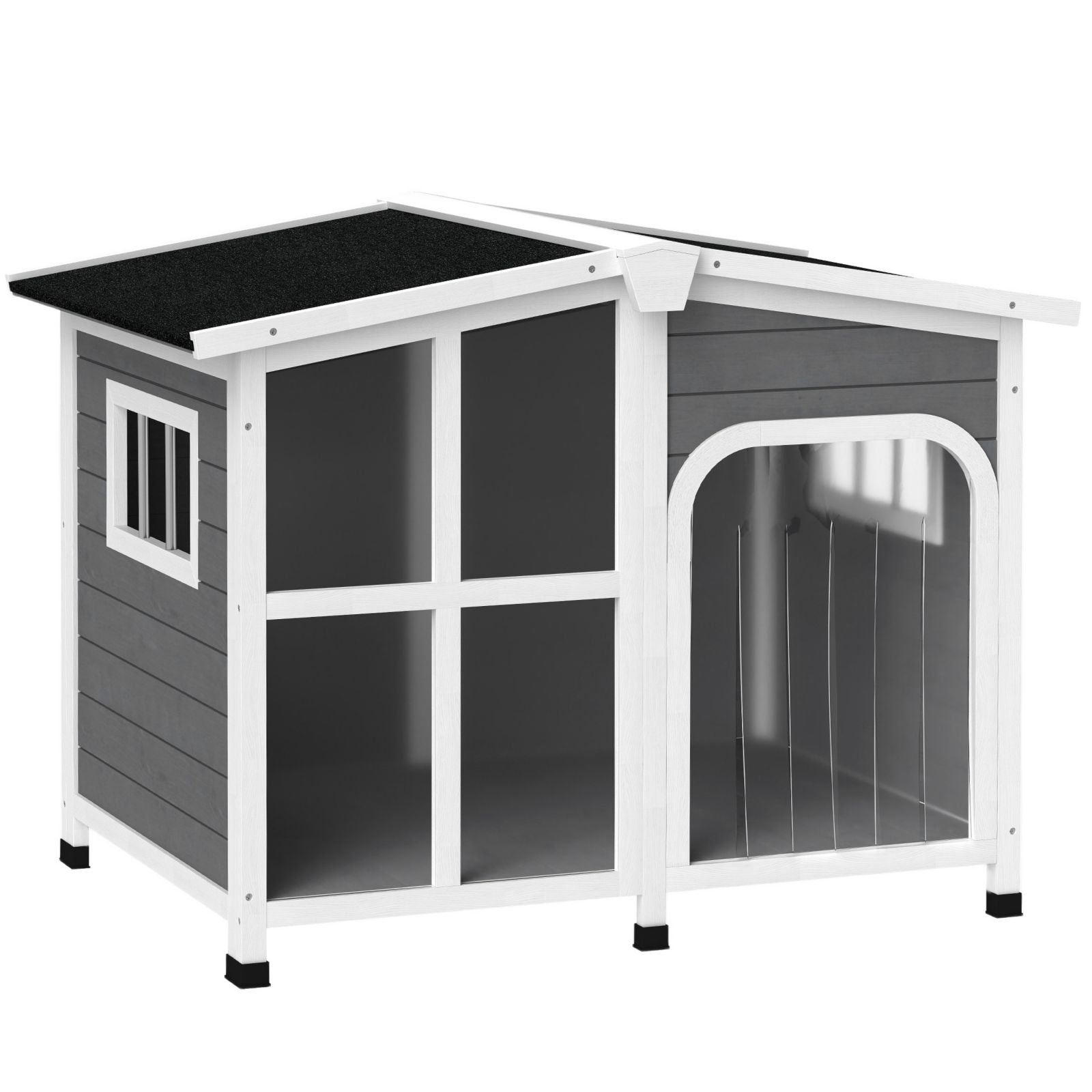 Деревянный дом для собак PawHut Giant Window для крупных собак, для улицы и дома