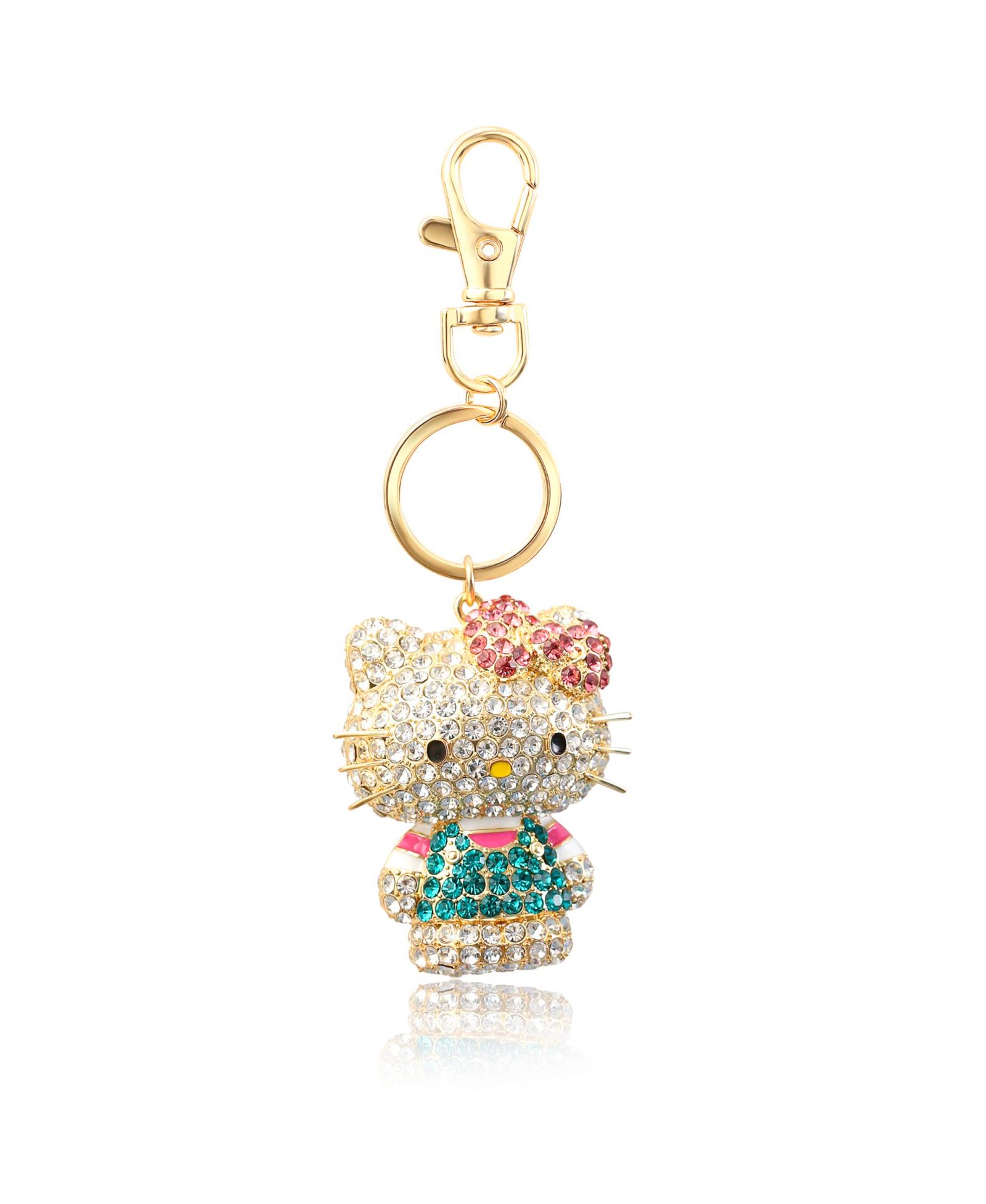 Hello Kitty Sanrio Hello Kitty Pave 3D Bling Keychain - Брелок для сумки, аксессуар для рюкзака