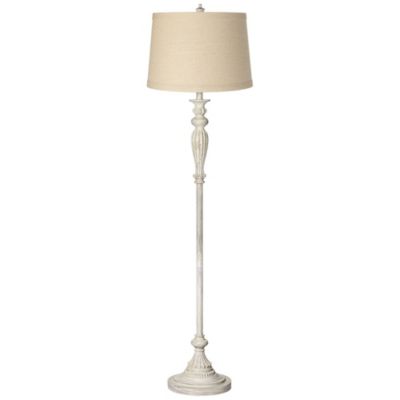 360 Lighting Винтажный напольный торшер в стиле Shabby Chic, белый антикварный