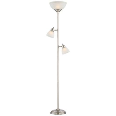 Напольный торшер 360 Lighting 72" Tall Brushed Nickel Ellery Modern Torchiere с матовым стеклом