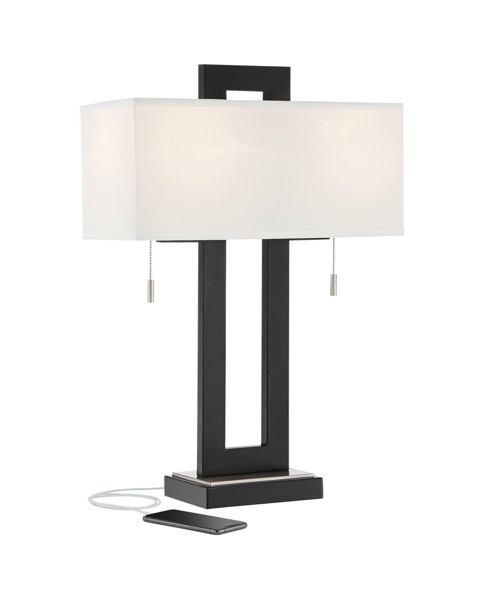 Настольная лампа 360 Lighting Neil Modern Rustic с USB-портом, 26" High