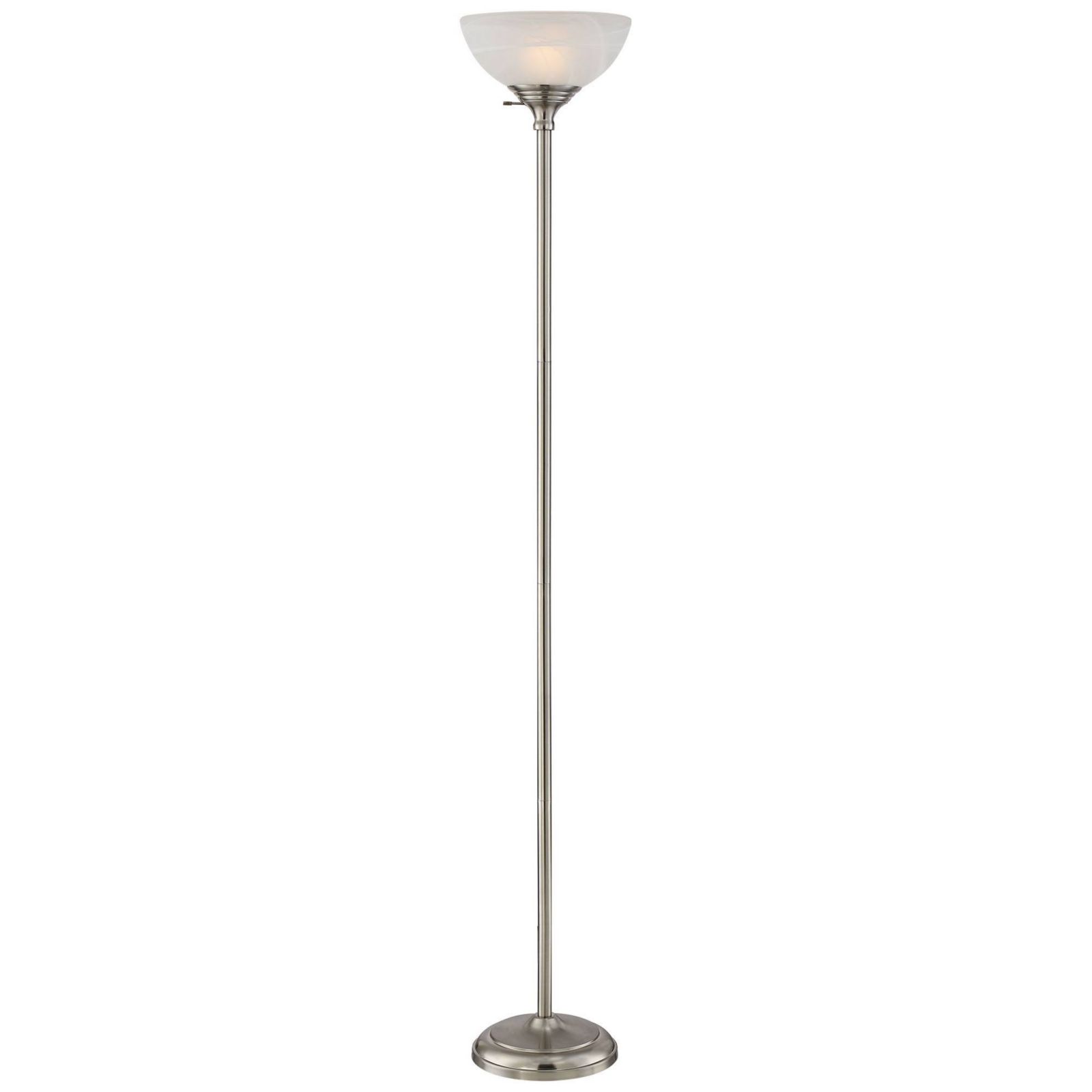 Напольный торшер 360 Lighting Maddox, современный, с абажуром из стекла Alabaster для гостиной, спальни, офиса и дома
