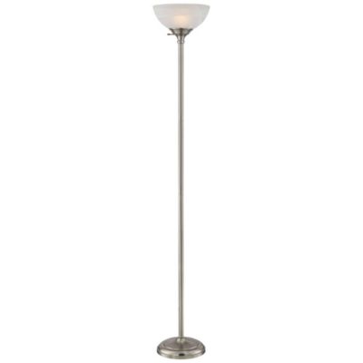 Напольный торшер 360 Lighting Maddox, современный, с абажуром из стекла Alabaster для гостиной, спальни, офиса и дома