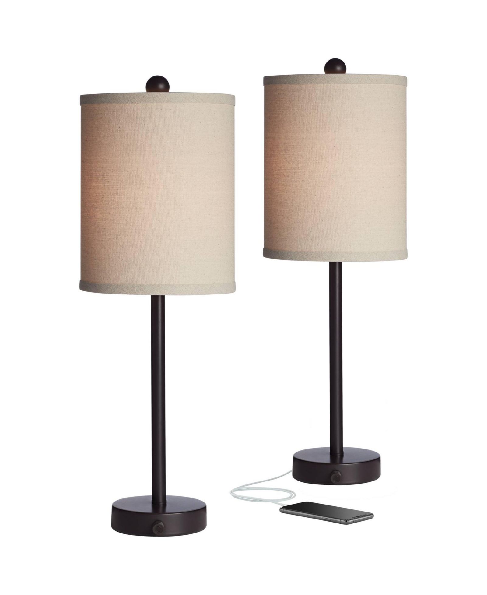 Настольная лампа 360 Lighting Trotter Modern 23 3/4" High Set of 2