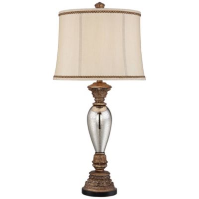 Настольная лампа Barnes and Ivy Alsace 32 1/2" Tall Traditional End Table Gold Silver Mercury Glass