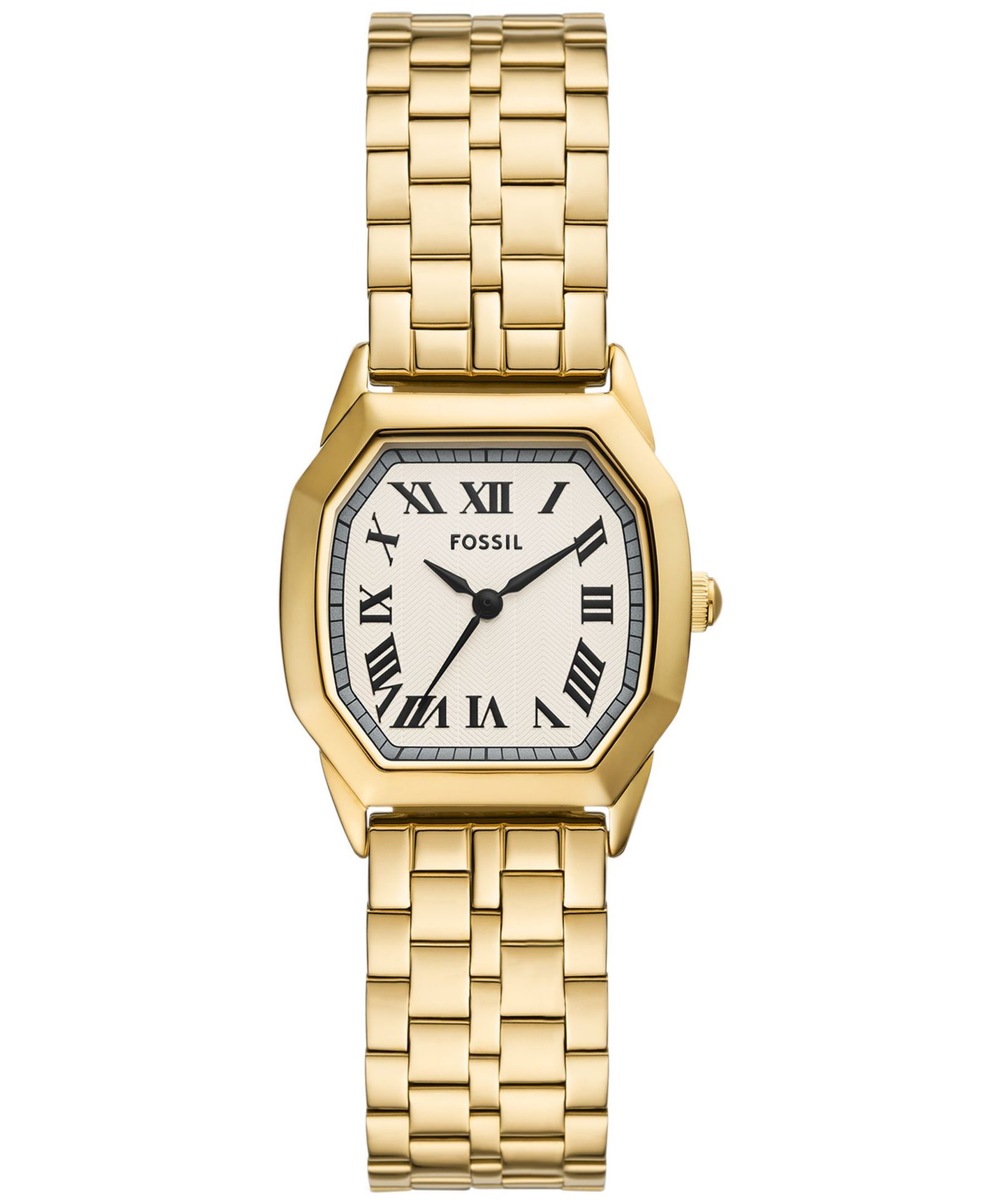 Fossil Женские часы Harlow Three-Hand Gold-Tone Stainless Steel 27mm