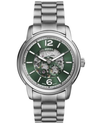 Fossil Мужские автоматические часы Heritage из нержавеющей стали 43mm
