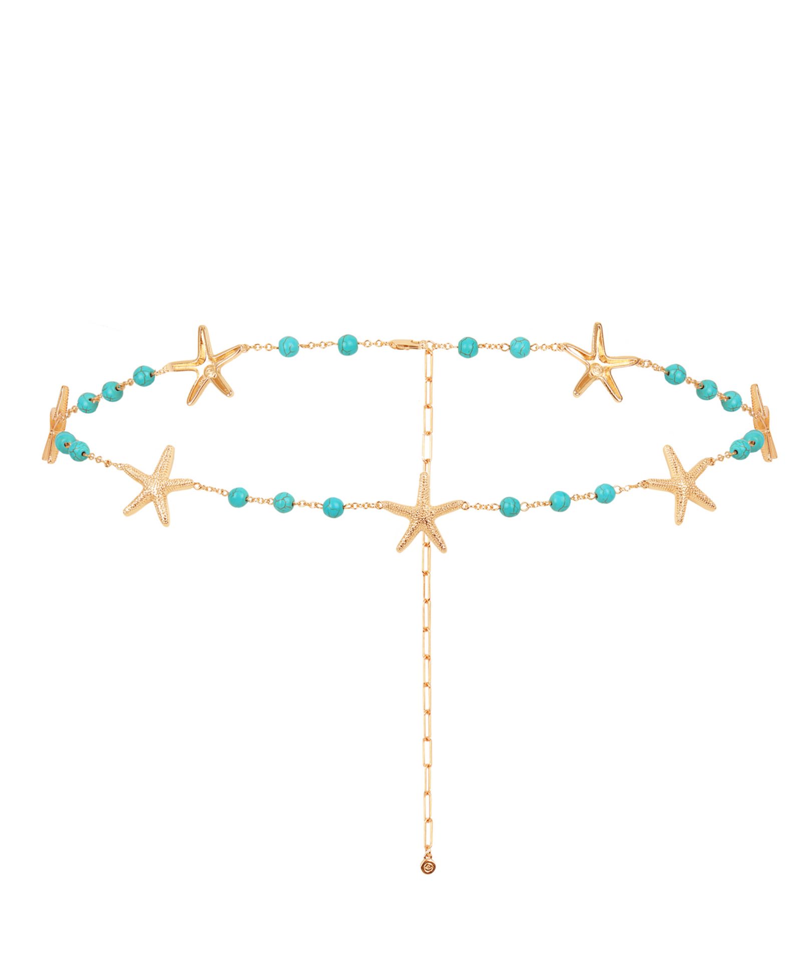 ETTIKA Цепочка на тело Starfish and Turquoise Linked Body Chain
