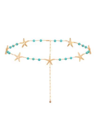 ETTIKA Цепочка на тело Starfish and Turquoise Linked Body Chain