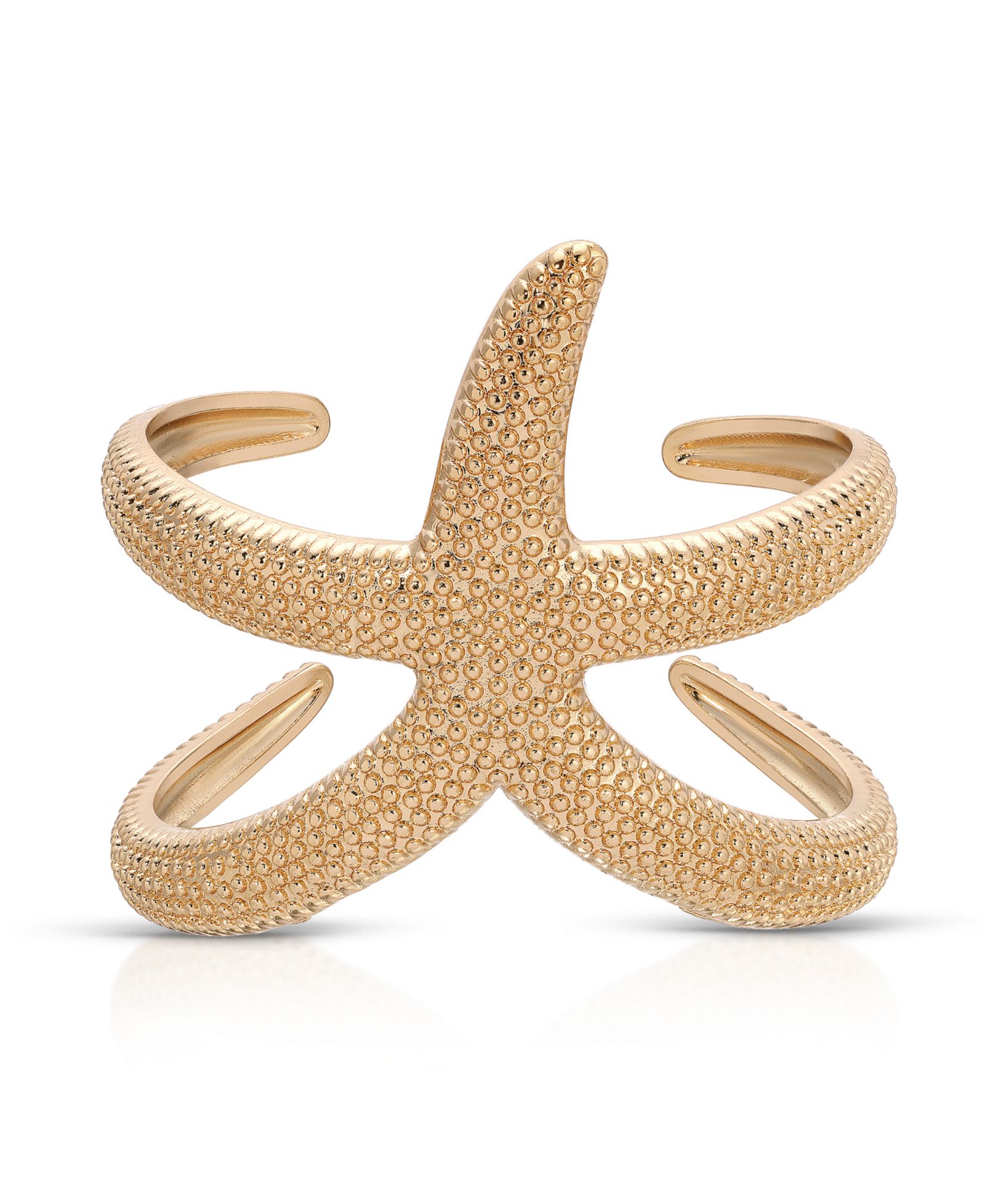 ETTIKA 18k Gold Plated Starfish Arm Cuff Bracelet