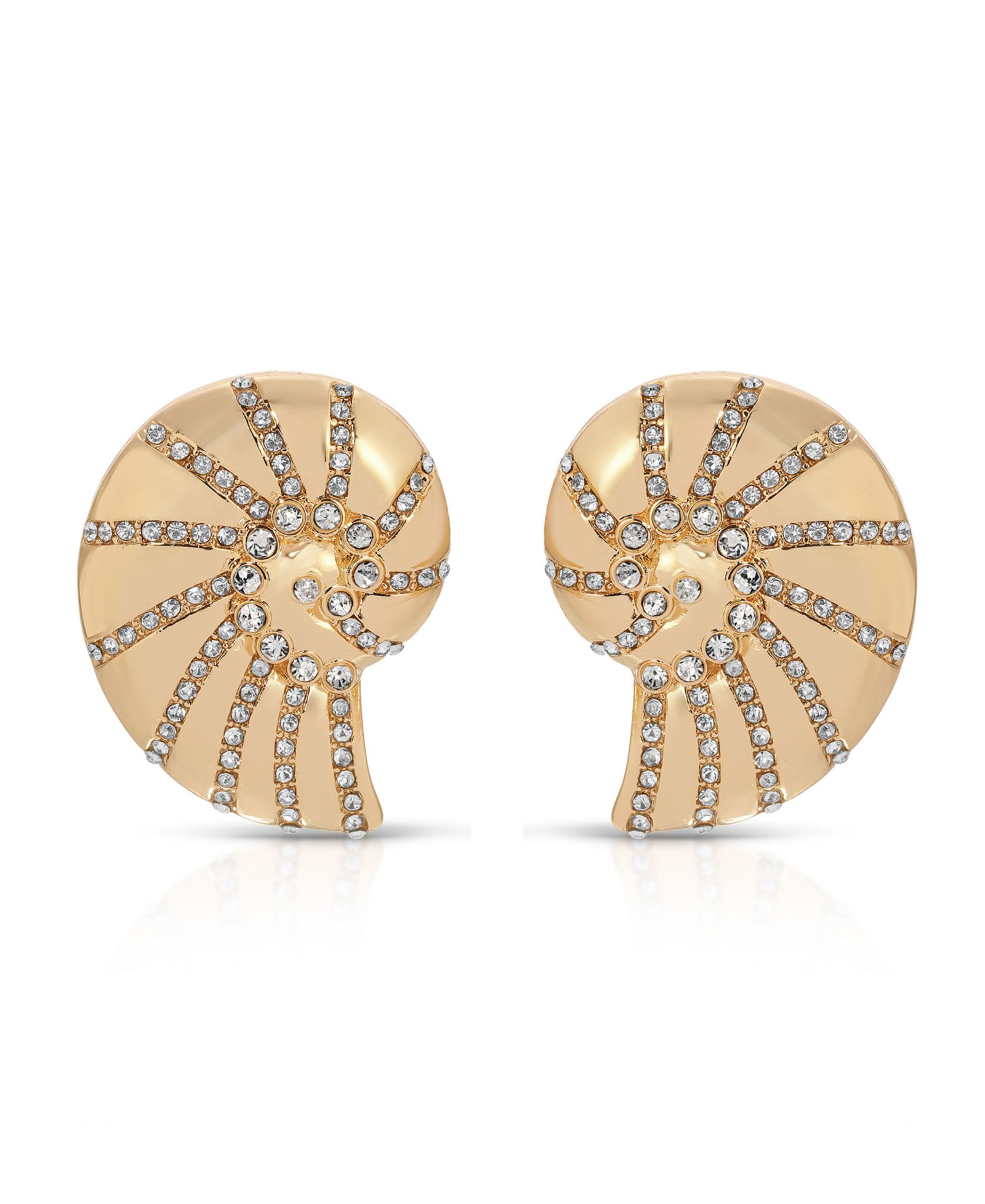 ETTIKA Studded Shell Statement Earrings