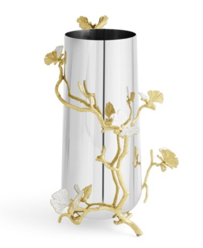 Ваза Michael Aram Butterfly Ginkgo Gold большая