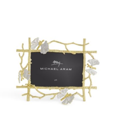 Золотая фоторамка Michael Aram Butterfly Ginkgo, 4" x 6"