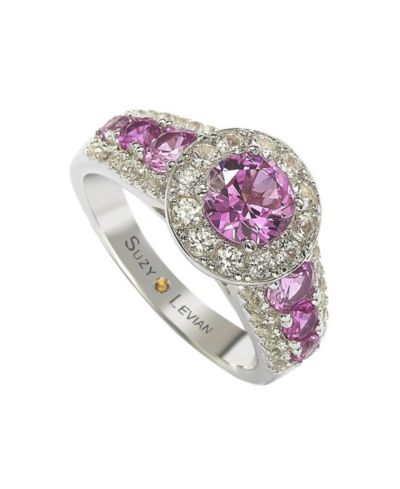 Кольцо Suzy Levian Sterling Sapphire 7 Stone