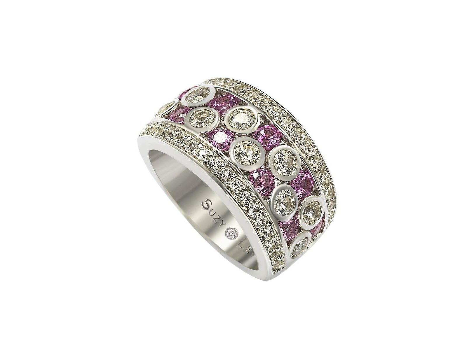 Кольцо Suzy Levian Sterling Silver Sapphire & White Sapphire Multi Set