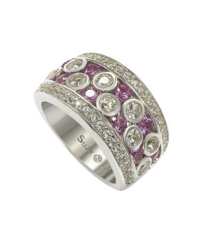 Кольцо Suzy Levian Sterling Silver Sapphire & White Sapphire Multi Set