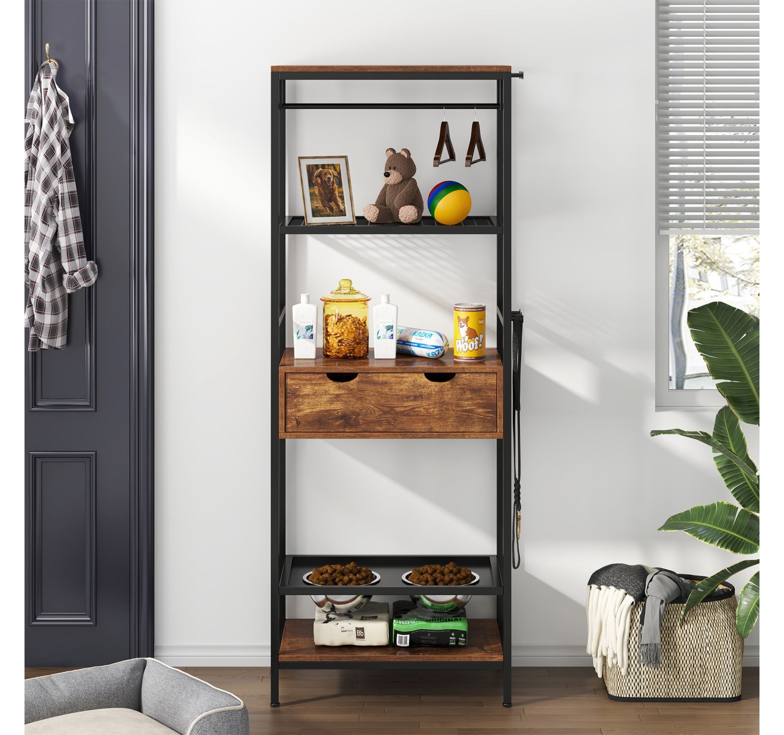 Streamdale Premium Dog Feeding Station with Storage and Adjustable Height