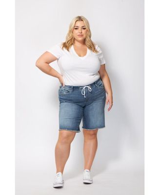 Женские джинсовые шорты SLINK Jeans Plus Size Denim Mid Rise Bermuda
