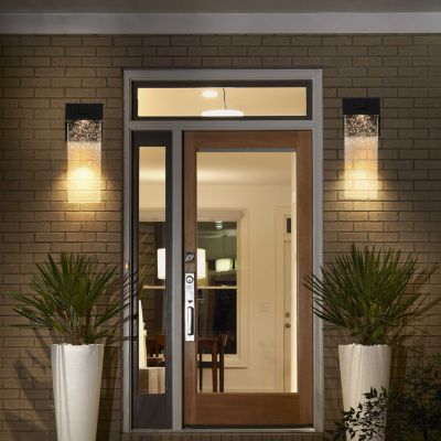 Streamdale Furniture 2-Pack Outdoor Transparent LED Crystal Wall Lamp