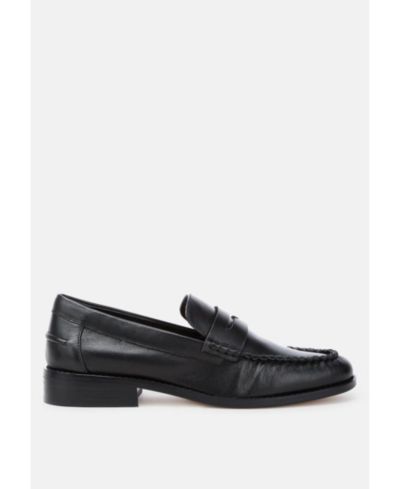 Rag and Co Womens Plavia Genuine Leather Loafers