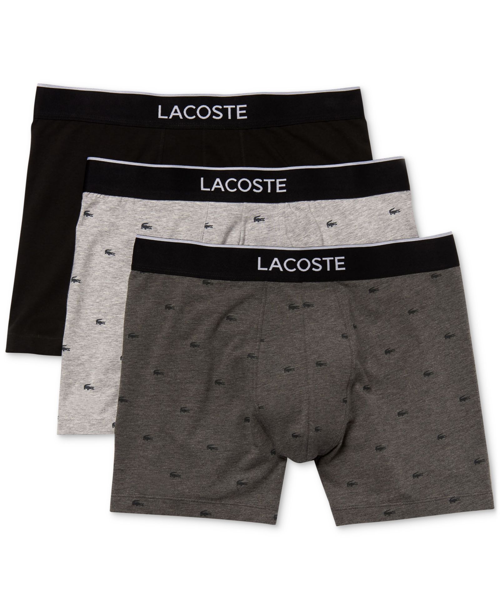 Lacoste Мужские боксеры-брифы из хлопка, 3-Pack