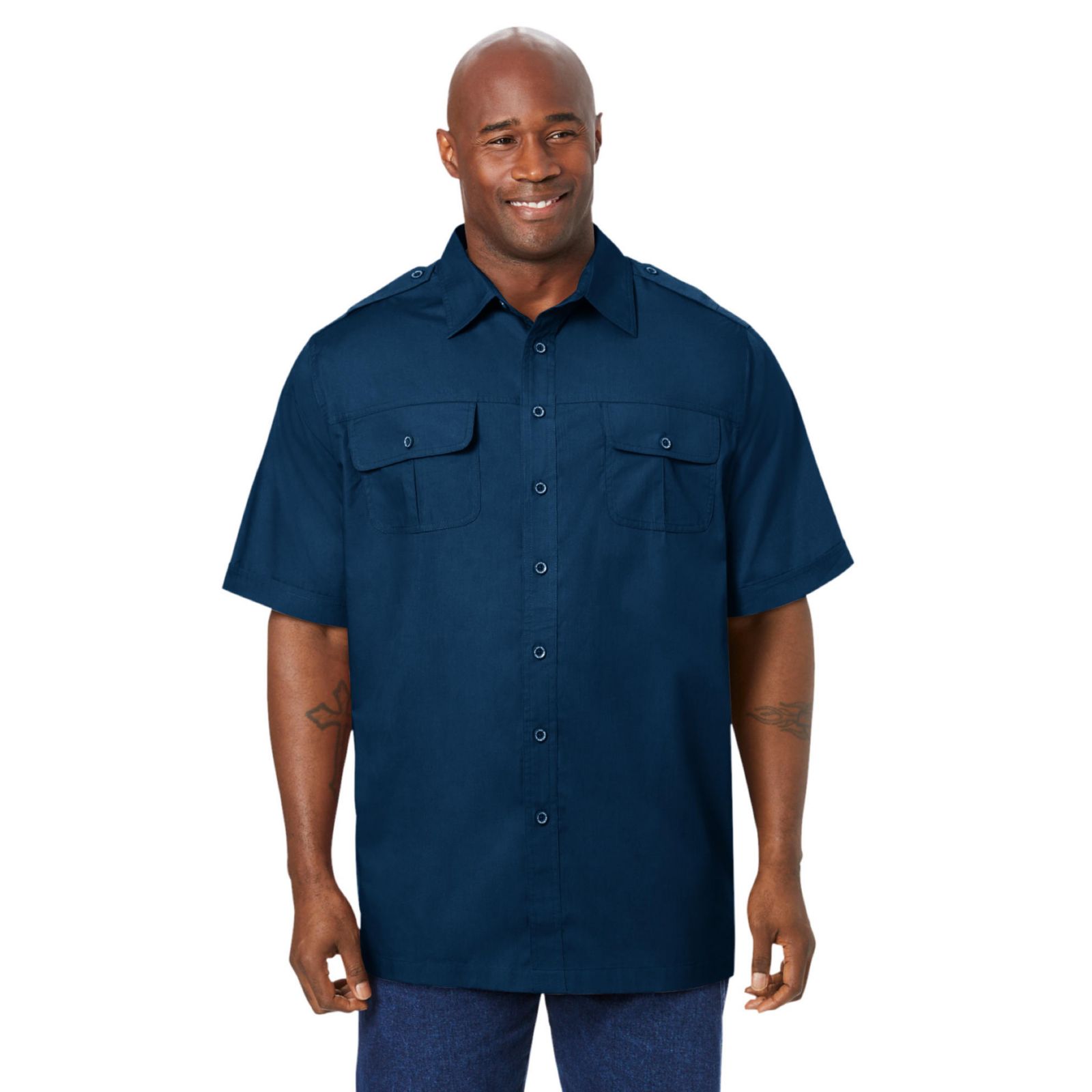 Мужская рубашка Boulder Creek by KingSize Short-Sleeve Pilot Shirt