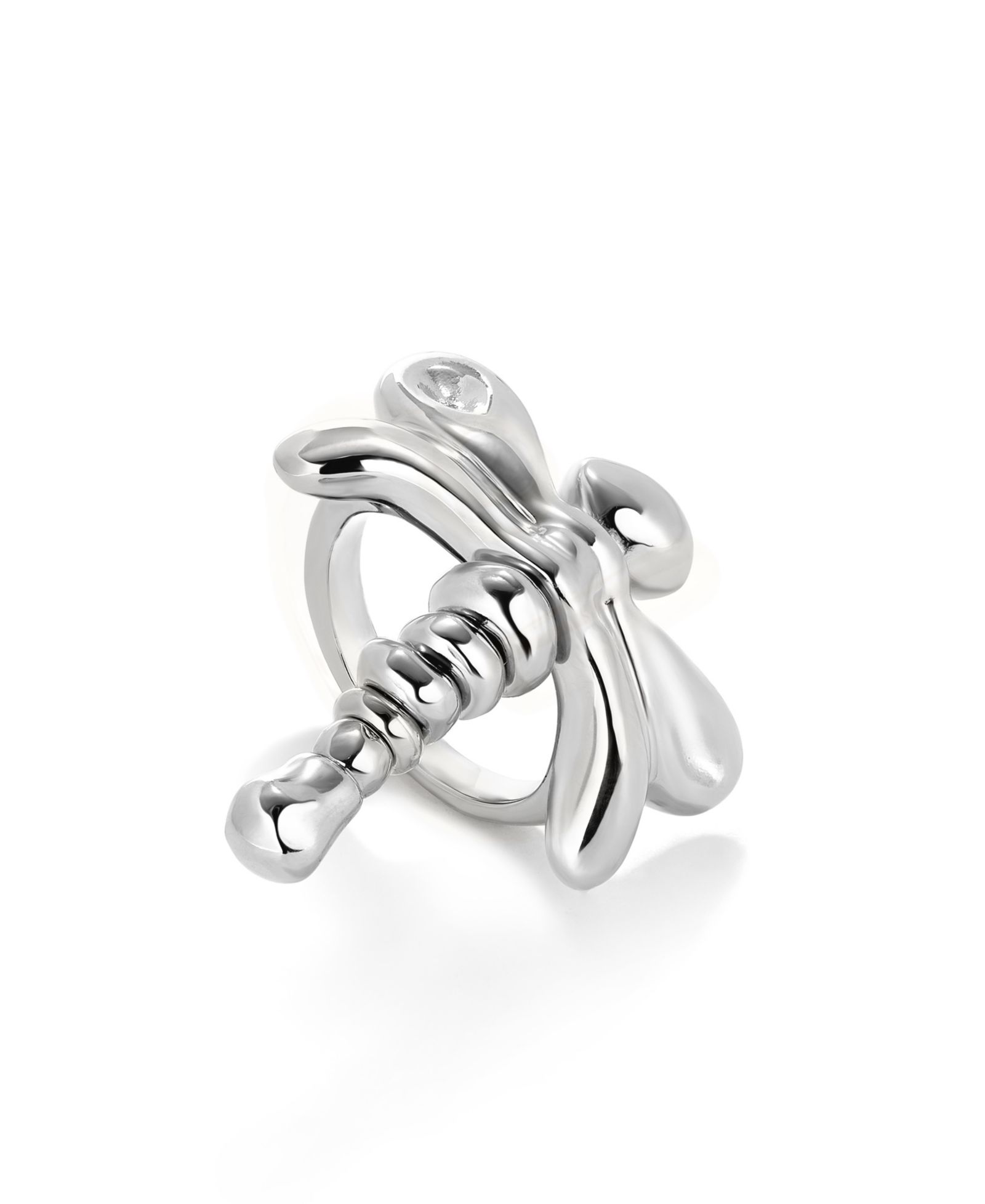 Кольцо UNOde50 Sterling Silver-Plated Metal Alloy Dragonfly