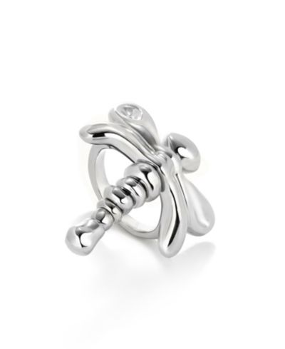 Кольцо UNOde50 Sterling Silver-Plated Metal Alloy Dragonfly