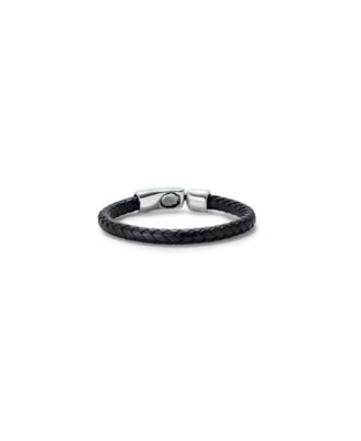 UNOde50 Silver Metal Alloy Braided Leather Bracelet