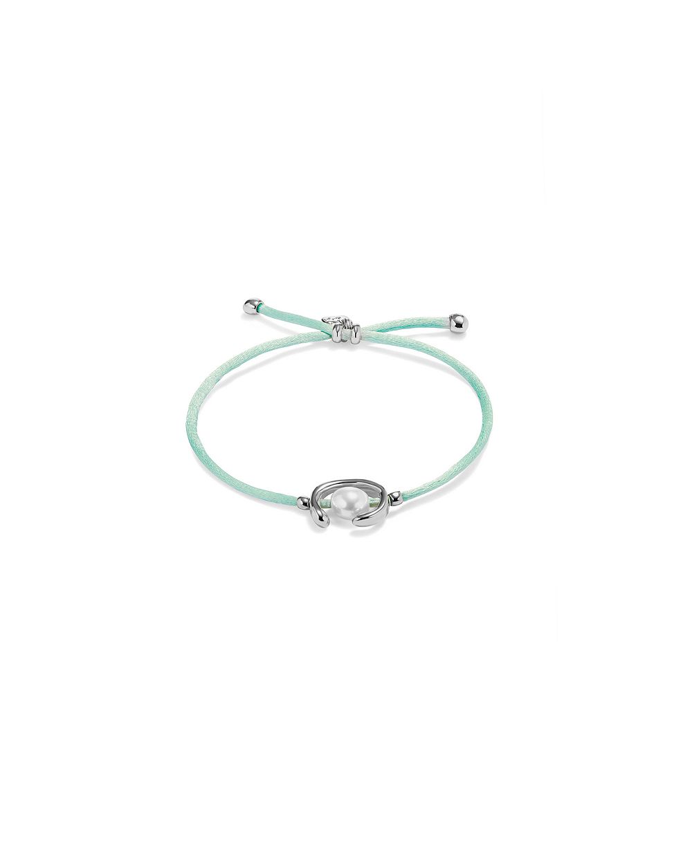 Браслет UNOde50 Silver Metal Alloy Blue Silk-Style Thread