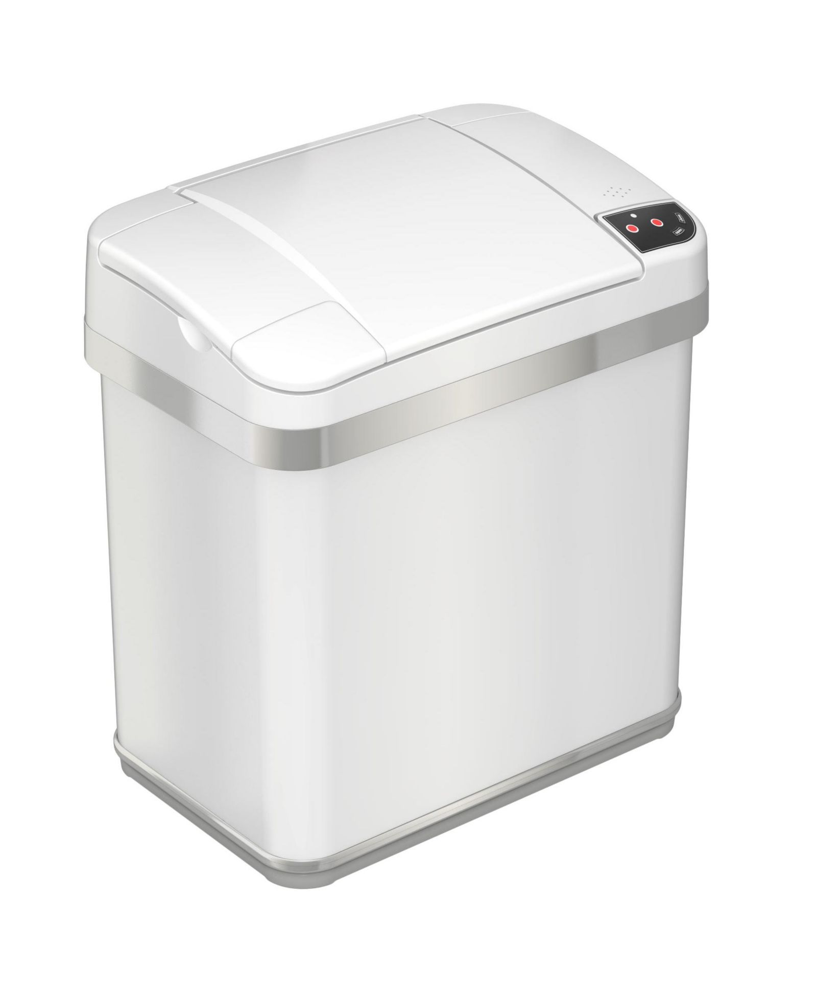 iTouchless Stainless Steel Bathroom Sensor Trash Can with AbsorbX Odor Filter and Lemon Fragrance 2.5 Gallon